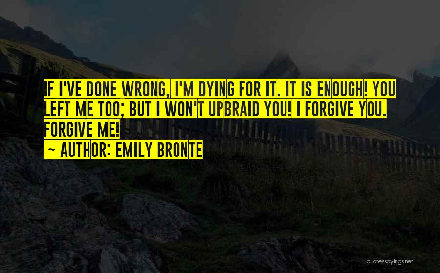 Forgive Me Quotes By Emily Bronte