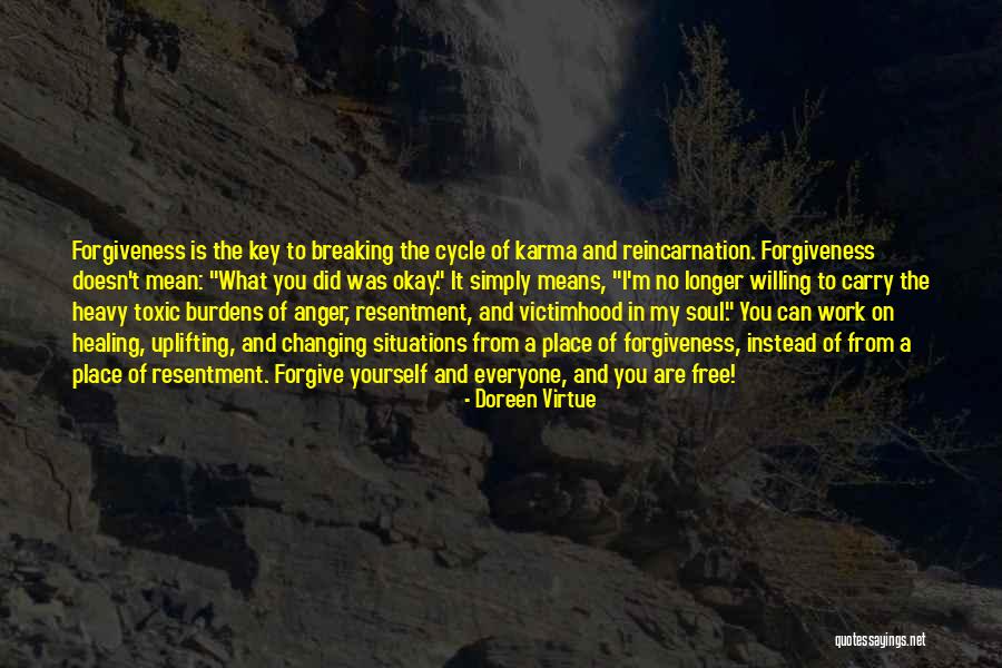 Forgiveness And Anger Quotes By Doreen Virtue