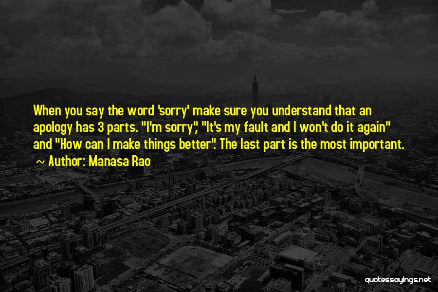 Forgiveness And Apology Quotes By Manasa Rao