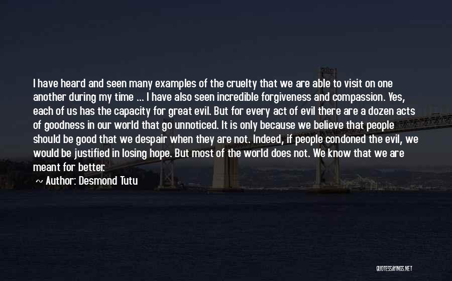 Forgiveness And Compassion Quotes By Desmond Tutu