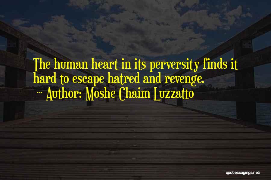 Forgiveness And Revenge Quotes By Moshe Chaim Luzzatto
