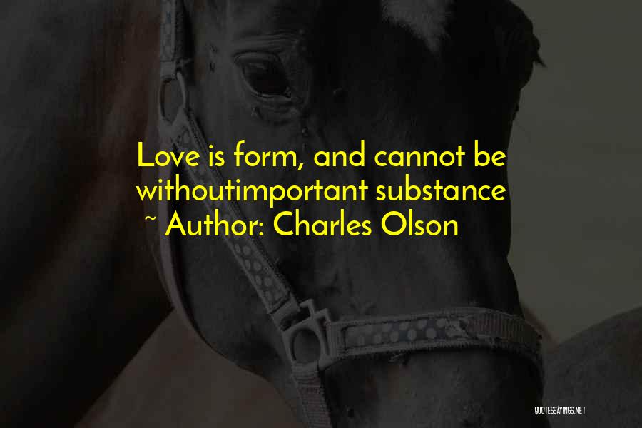 Form Over Substance Quotes By Charles Olson
