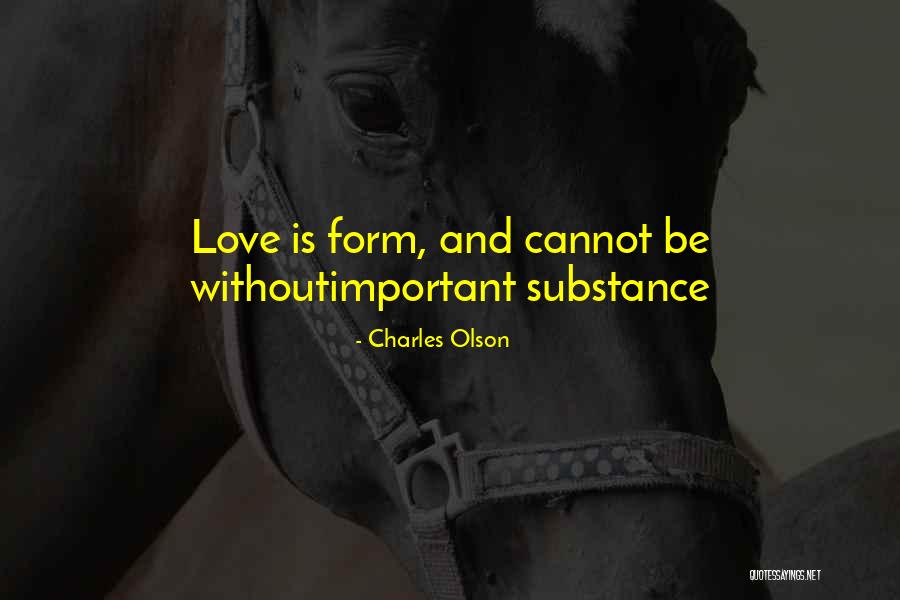 Form Over Substance Quotes By Charles Olson