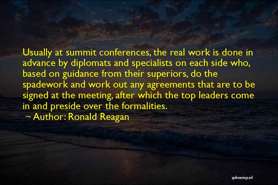 Formalities Quotes By Ronald Reagan