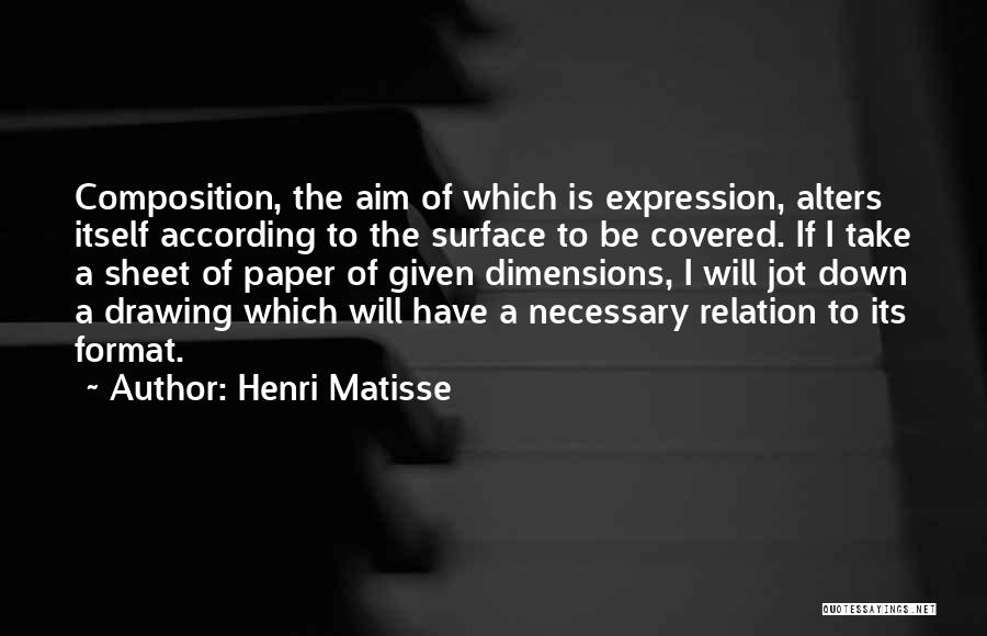 Format Quotes By Henri Matisse