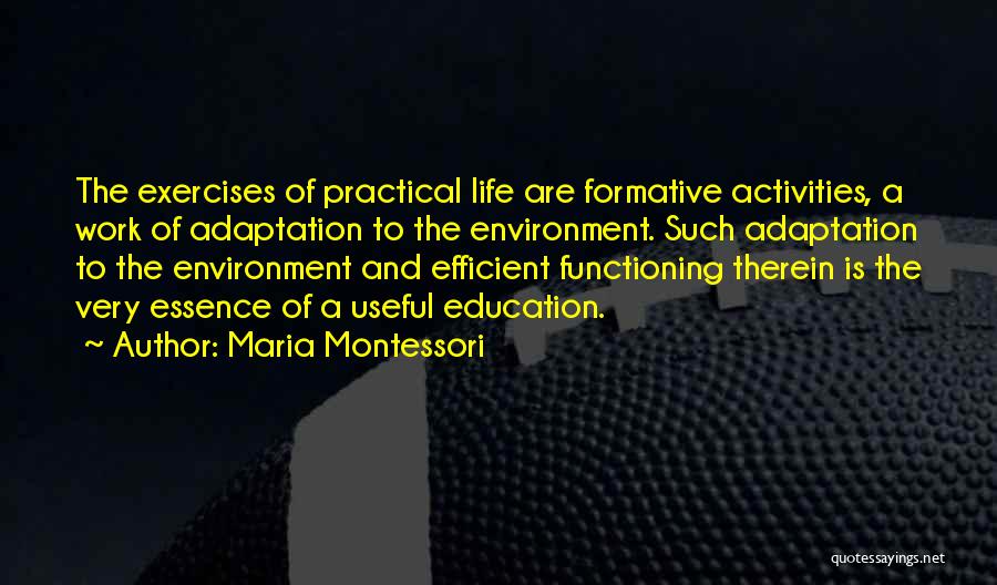 Formative Quotes By Maria Montessori