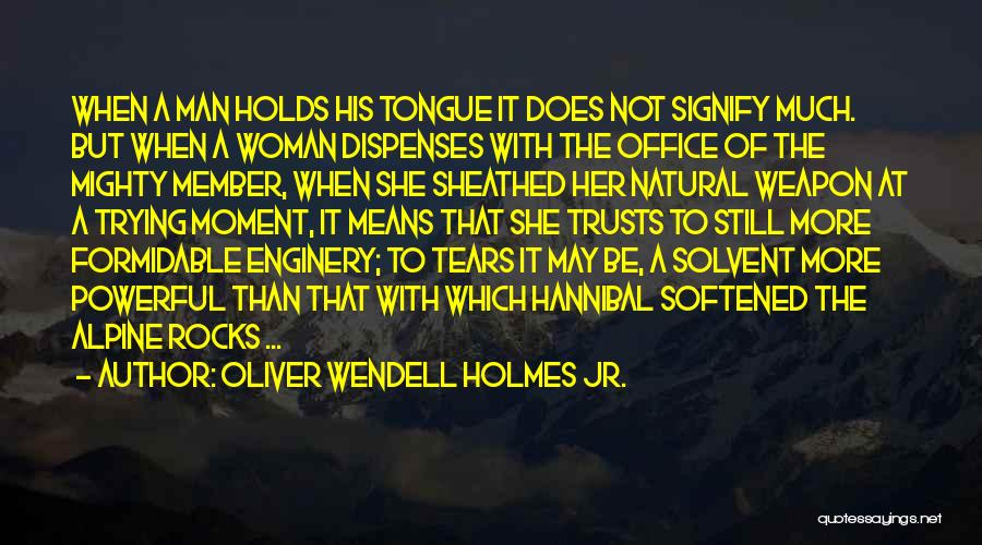 Formidable Woman Quotes By Oliver Wendell Holmes Jr.