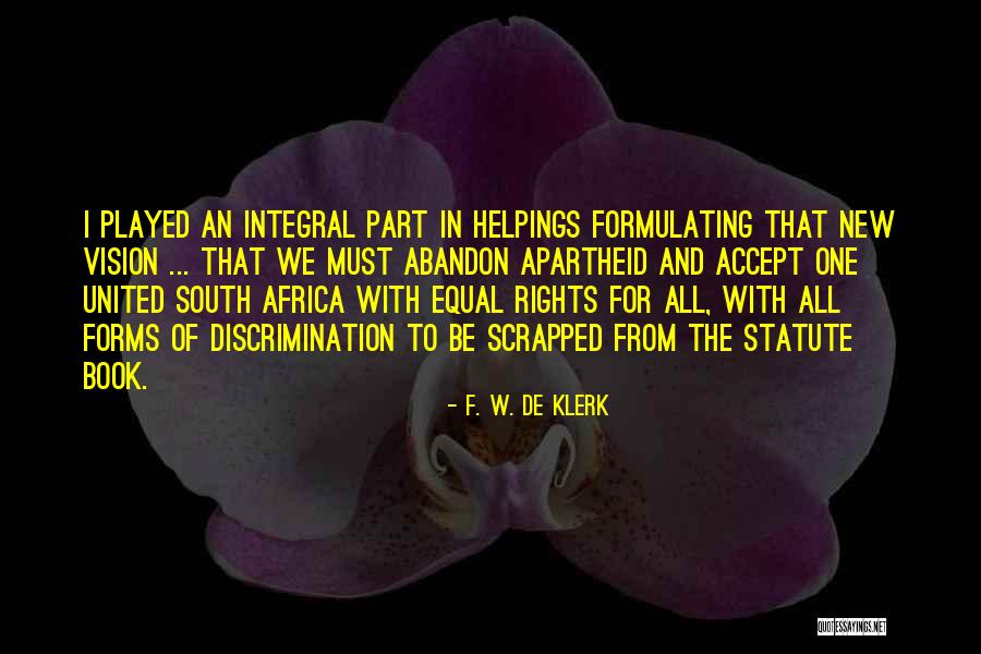 Formulating Quotes By F. W. De Klerk