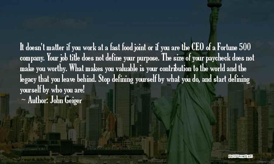 Fortune 500 Inspirational Quotes By John Geiger