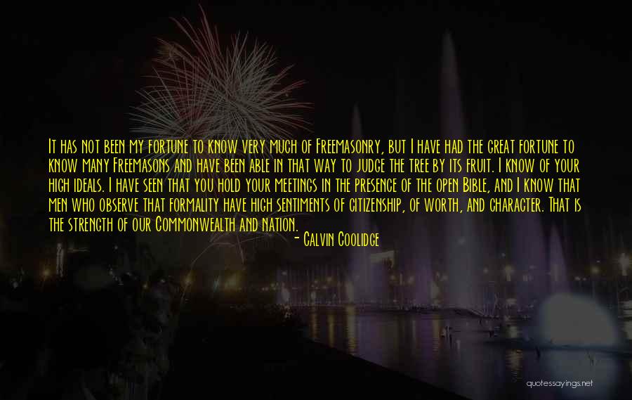 Fortune Quotes By Calvin Coolidge