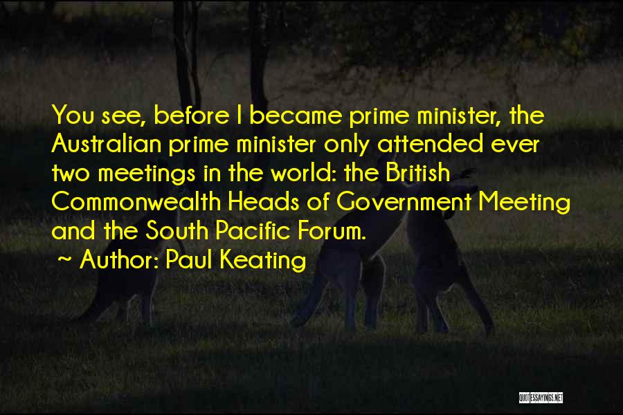 Forum Quotes By Paul Keating