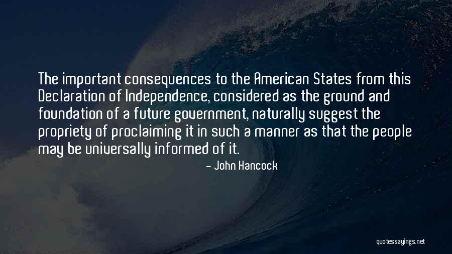 Foundation Important Quotes By John Hancock Foundation Important Quotes By John Hancock