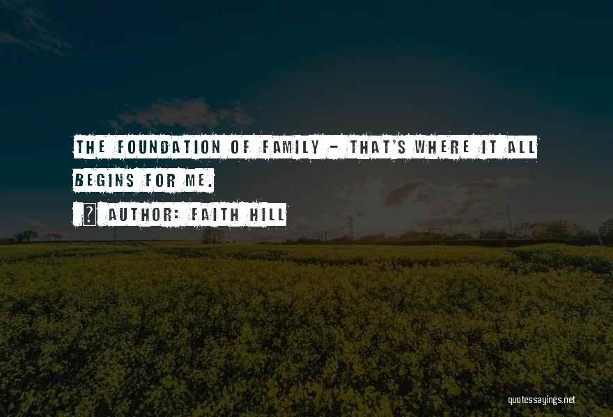 Foundation Of Family Quotes By Faith Hill