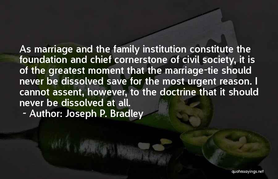 Foundation Of Family Quotes By Joseph P. Bradley