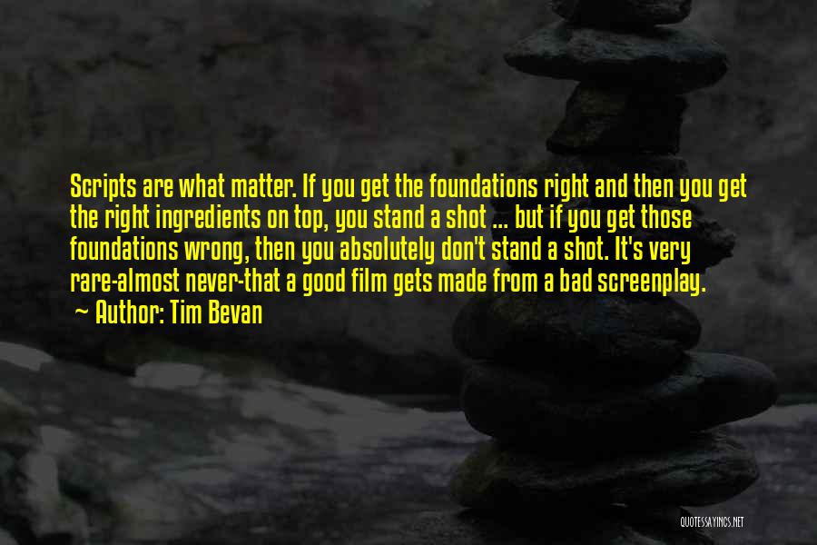 Foundations Quotes By Tim Bevan