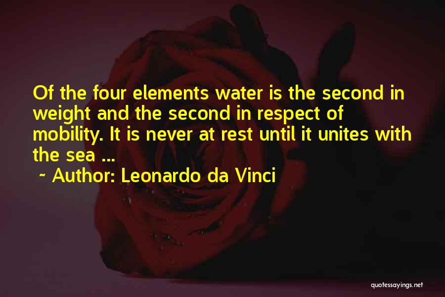 Four Elements Nature Quotes By Leonardo Da Vinci