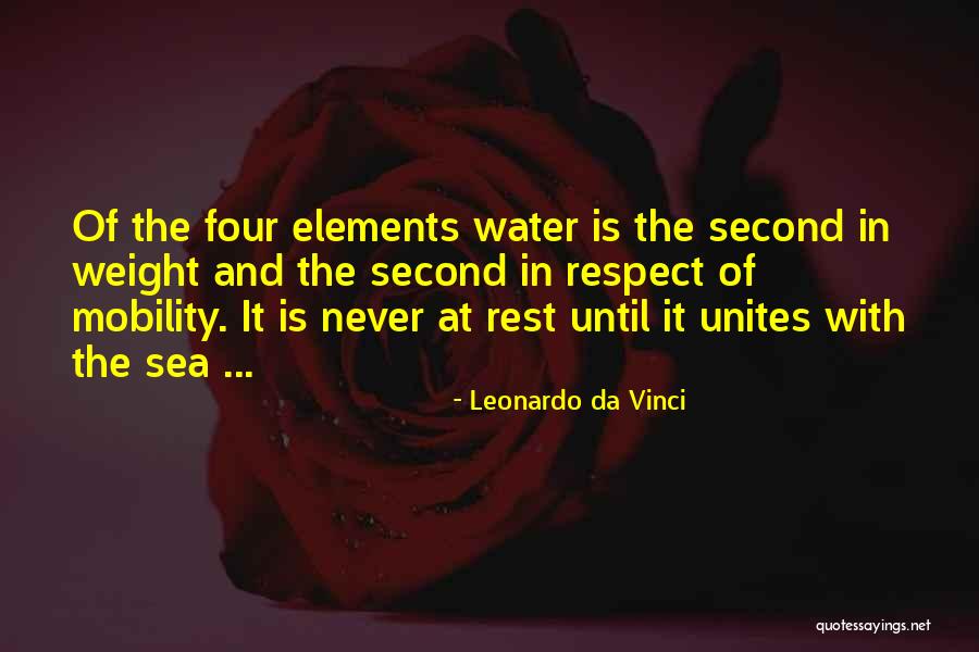 Four Elements Nature Quotes By Leonardo Da Vinci