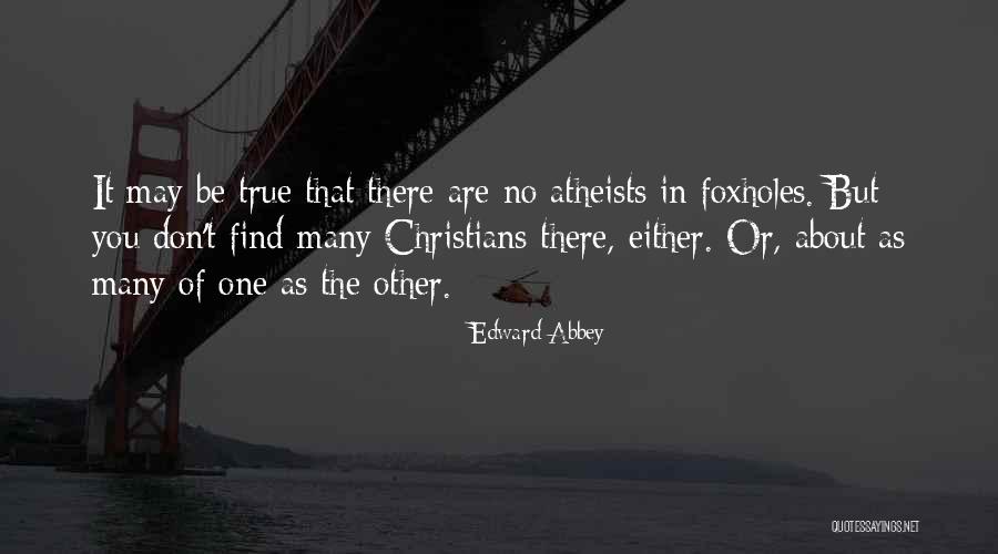 Foxholes Quotes By Edward Abbey Foxholes Quotes By Edward Abbey
