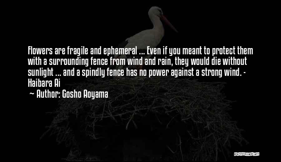 Fragile Flowers Quotes By Gosho Aoyama