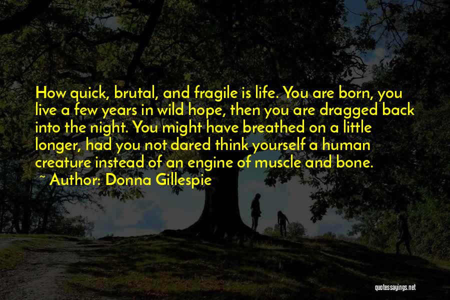 Fragile Human Life Quotes By Donna Gillespie