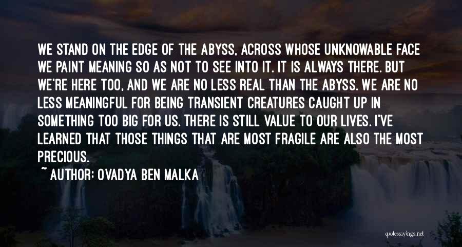 Fragility Of Life Quotes By Ovadya Ben Malka