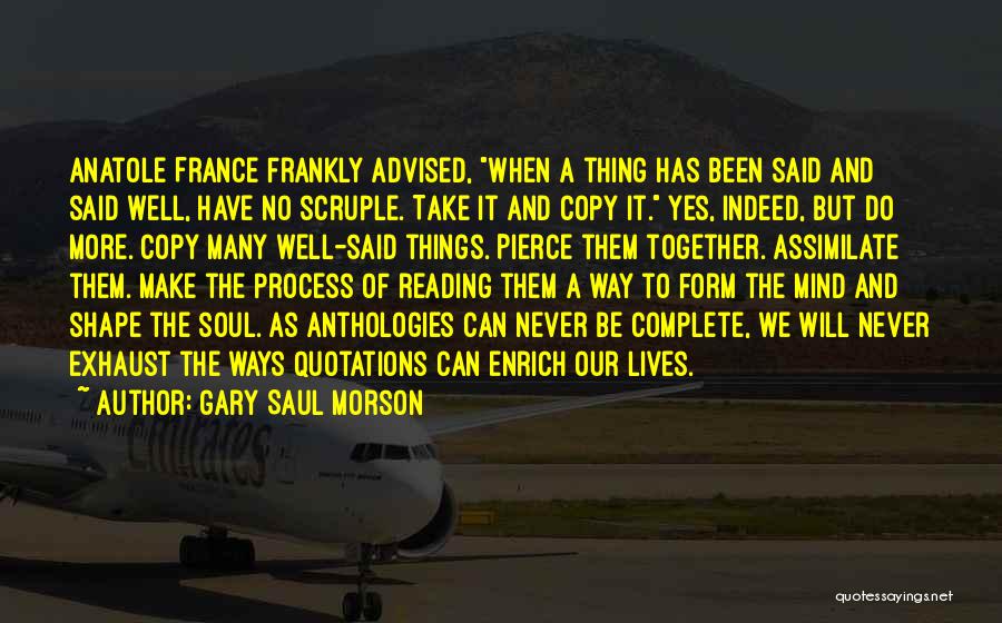 France Quotes By Gary Saul Morson