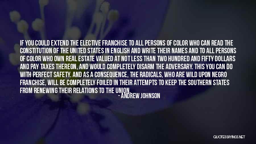 Franchise Quotes By Andrew Johnson