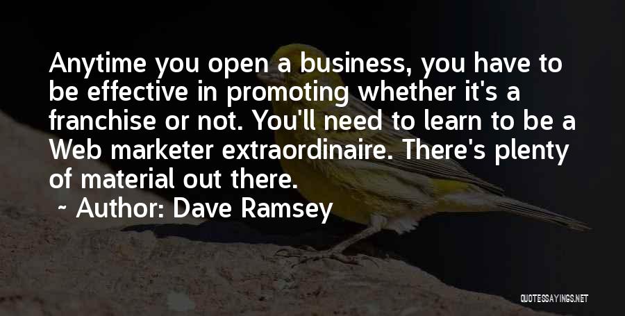 Franchise Quotes By Dave Ramsey