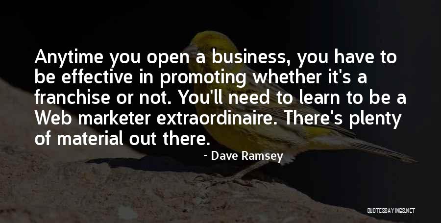 Franchise Quotes By Dave Ramsey