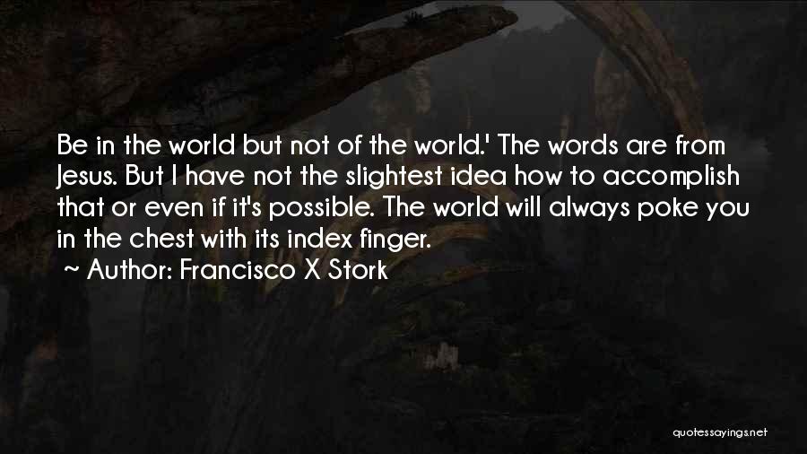 Francisco Stork Quotes By Francisco X Stork