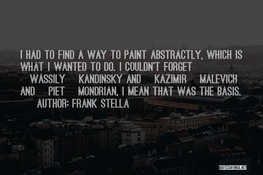 Frank Stella Quotes 934126