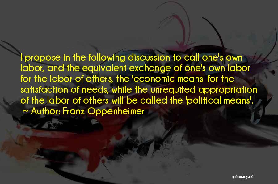 Franz Oppenheimer Quotes 341624