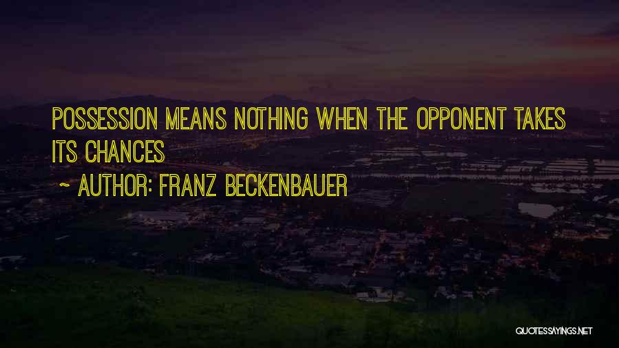 Franz Quotes By Franz Beckenbauer
