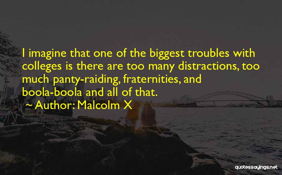 Fraternities Quotes By Malcolm X