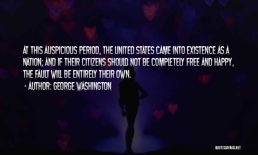 Free And Happy Quotes By George Washington