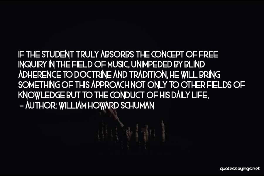 Free Blind Quotes By William Howard Schuman