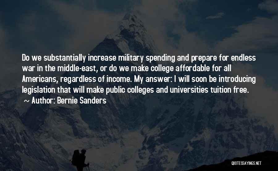 Free College Quotes By Bernie Sanders