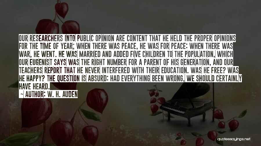 Free Education Quotes By W. H. Auden