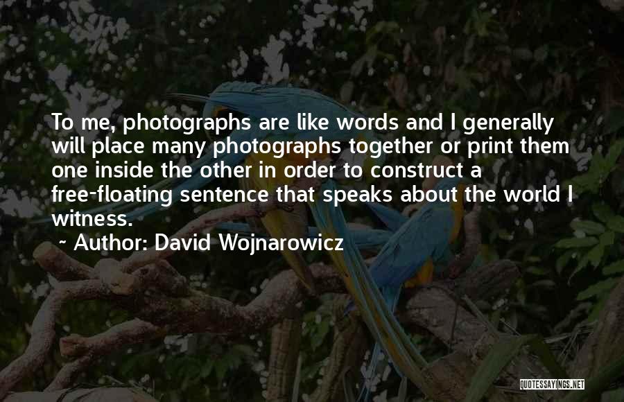 Free Floating Quotes By David Wojnarowicz