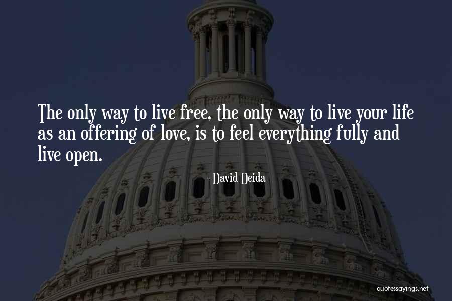 Free Love Quotes By David Deida