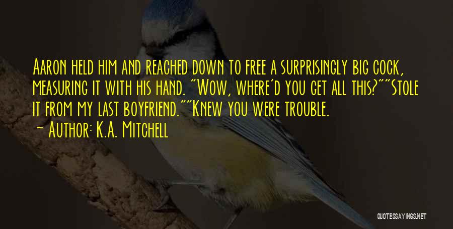 Free My Boyfriend Quotes By K.A. Mitchell