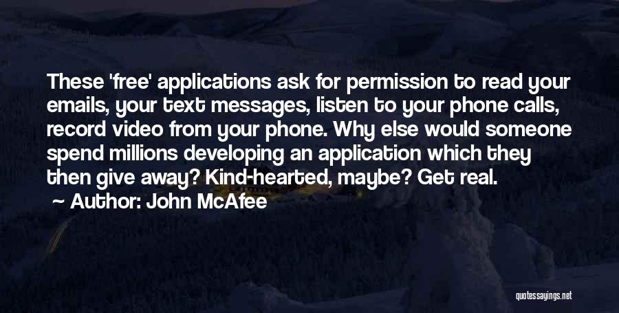 Free Text Quotes By John McAfee