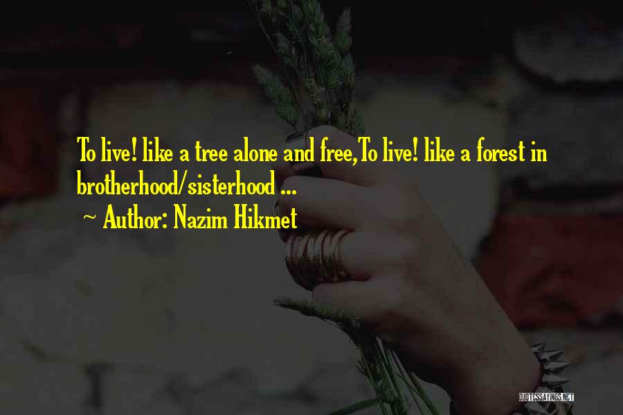 Free To Live Quotes By Nazim Hikmet