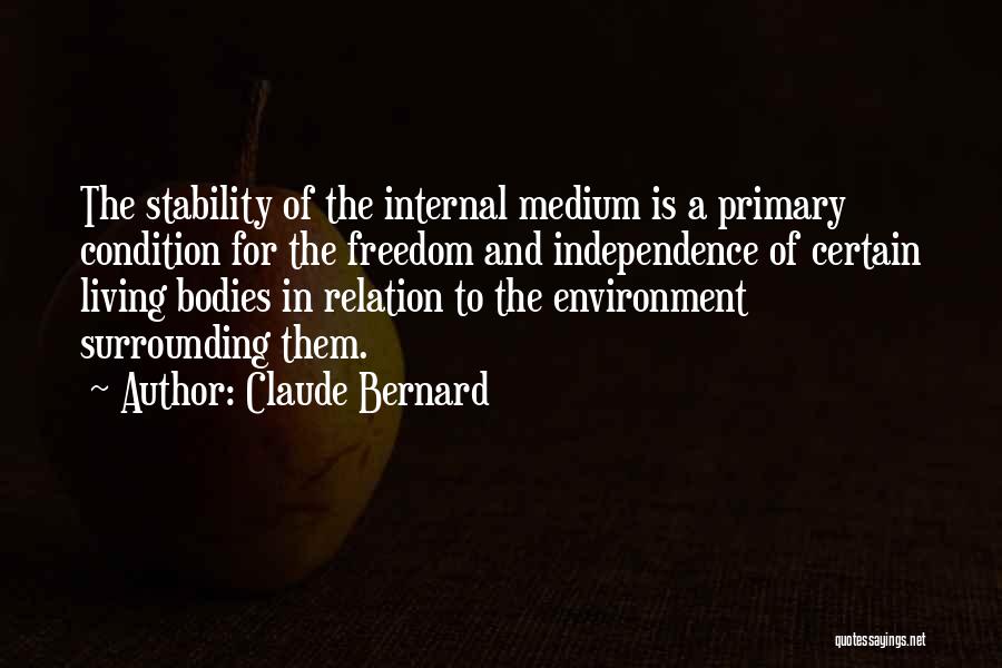 Freedom And Independence Quotes By Claude Bernard