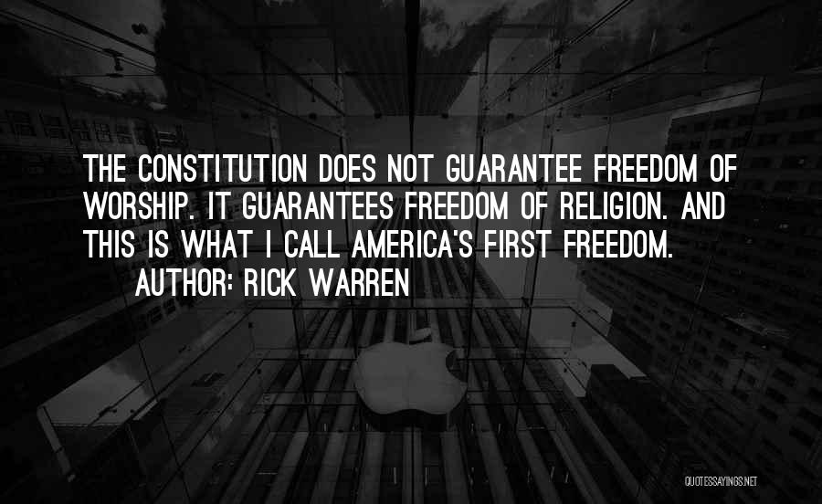 Freedom And Religion Quotes By Rick Warren