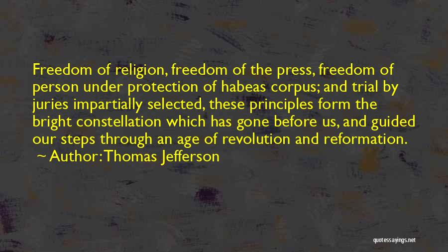 Freedom And Religion Quotes By Thomas Jefferson