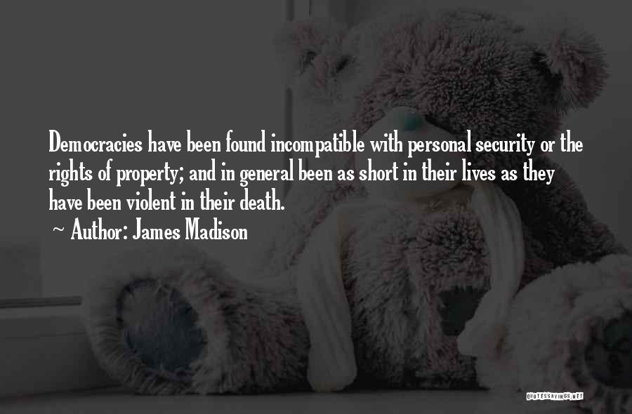 Freedom And Security Quotes By James Madison