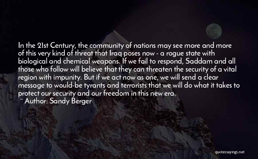 Freedom And Security Quotes By Sandy Berger