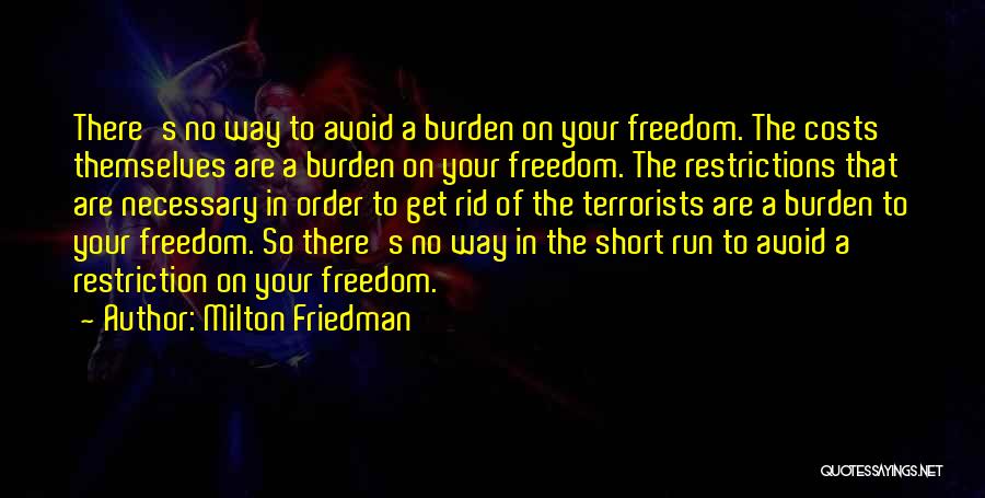 Freedom Cost Quotes By Milton Friedman