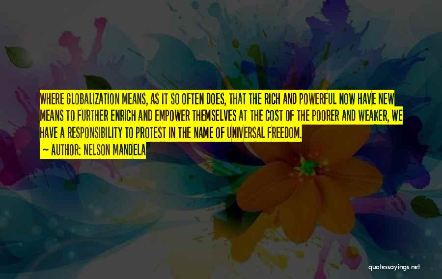 Freedom Cost Quotes By Nelson Mandela
